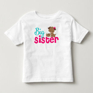 T-shirt Pour Les Tous Petits Robe de chiot de rose de grande soeur