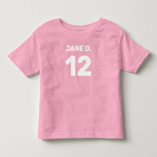 T-shirt Pour Les Tous Petits Rose personnalisable (motif avant et arrière) pour