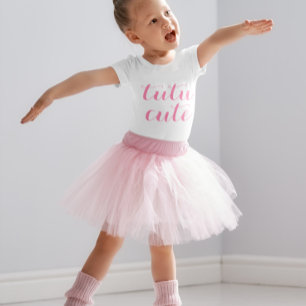 T-shirt Pour Les Tous Petits Rose Tutu mignonne bébé fille fantaisie TypeFace