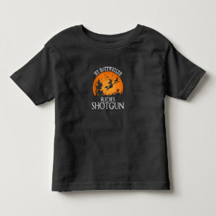 T-shirt Pour Les Tous Petits Rottweiler Rides Shotgun Amoureux des chiens Hallo