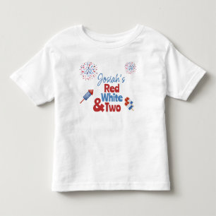 T-shirt Pour Les Tous Petits Rouge blanc et fête d'anniversaire