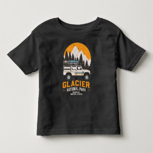 T-shirt Pour Les Tous Petits Route du parc national du Glacier vintage Montana