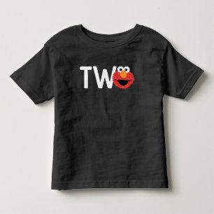T-shirt Pour Les Tous Petits Rue Sésame   Elmo Face Je suis deux Anniversaire