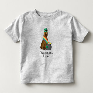 T-shirt Pour Les Tous Petits Saint Patrick's Day Irlandais Setter Dog (rouge 1)