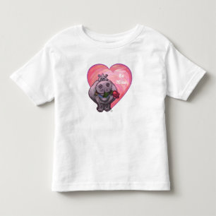 T-shirt Pour Les Tous Petits Saint-Valentin Hippopotame