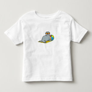 T-shirt Pour Les Tous Petits Sceau à Sunbathing avec Water polo
