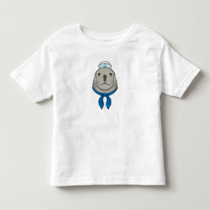 T-shirt Pour Les Tous Petits Sceller comme marin avec casquette marin