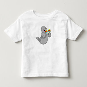 T-shirt Pour Les Tous Petits Sceller comme musicien avec Maracas