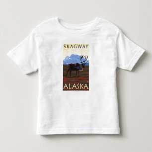T-shirt Pour Les Tous Petits Scène de caribou - Skagway, Alaska