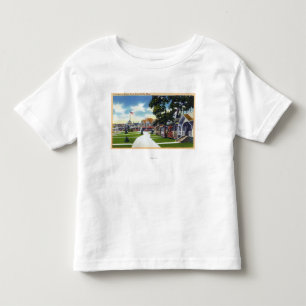 T-shirt Pour Les Tous Petits Scène de cottages de parc d'océan