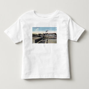 T-shirt Pour Les Tous Petits Scène de moulin de bois de charpente de canyon
