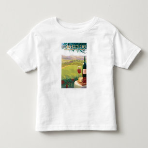 T-shirt Pour Les Tous Petits Scène de pays de ConnecticutWine