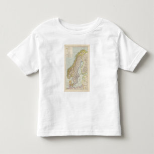 T-shirt Pour Les Tous Petits Schweden, Norwegen - la Suède et carte de la
