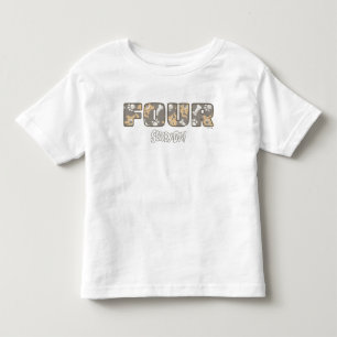 T-shirt Pour Les Tous Petits Scooby-Doo Quatrième anniversaire
