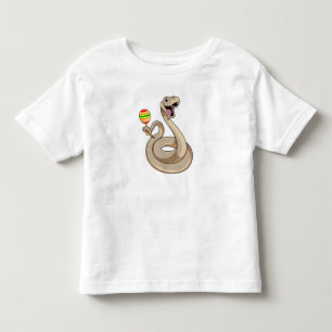 T-shirt Pour Les Tous Petits Serpent en musicien avec Maracas