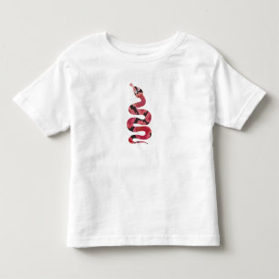 T-shirt Pour Les Tous Petits Serpent noir et rouge Silhouette