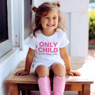 T-shirt Pour Les Tous Petits Seul Enfant Expirant Funny Rose Grande Soeur