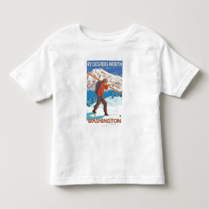 T-shirt Pour Les Tous Petits Skis de transport de neige de skieur - 49 degrés