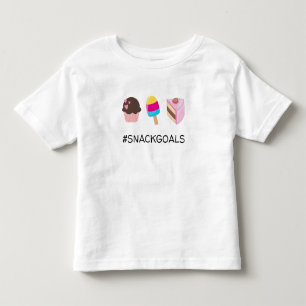 T-shirt Pour Les Tous Petits #SNACKGOALS Cupcake Popsicle Cake Slice