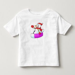 T-shirt Pour Les Tous Petits Snowman comme Snowboardeur avec Sonowboard.PNG