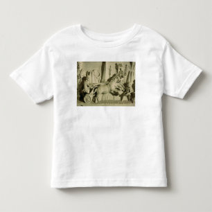 T-shirt Pour Les Tous Petits Soulagement dépeignant une course de char