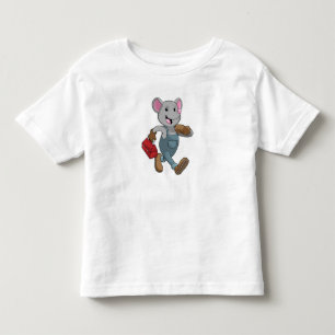 T-shirt Pour Les Tous Petits Souris comme homme de main avec Boîte à outils