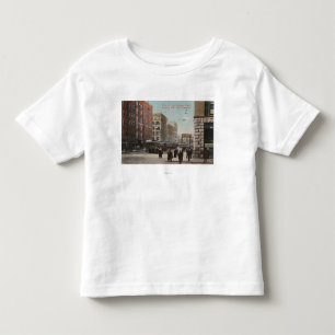 T-shirt Pour Les Tous Petits Spokane, WA - vue d'avenue de rive. Et St de