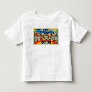 T-shirt Pour Les Tous Petits Spokane, Washington - grandes scènes 3 de lettre