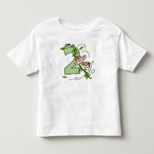 T-shirt Pour Les Tous Petits Stick Singe Swing 2e anniversaire
