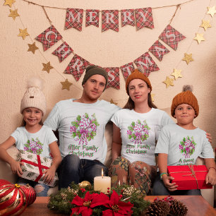 T-shirt Pour Les Tous Petits Sucre de canne rose doux personnalisé Noël