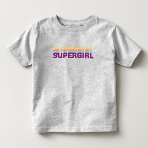 T-shirt Pour Les Tous Petits Supergirl Retro Colorshift Graphic