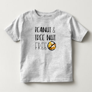 T-shirt Pour Les Tous Petits Symbole sans arachide et noix d'arbre Alerte d'all