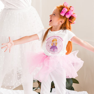 T-shirt Pour Les Tous Petits Tête rouge mignonne Princesse Personnalisée Fête d