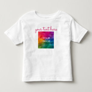 T-shirt Pour Les Tous Petits Texte personnalisé Photo double face Imprimer Bébé