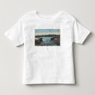 T-shirt Pour Les Tous Petits Thermopolis, WY - vue de pont au-dessus de Big