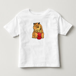 T-shirt Pour Les Tous Petits Tiger Bowling Bowling boule