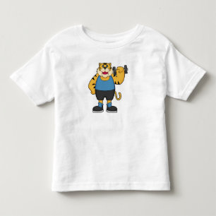 T-shirt Pour Les Tous Petits Tiger Fitness Dumbbell