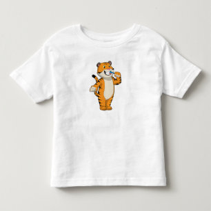 T-shirt Pour Les Tous Petits Tigre avec brosse à dents