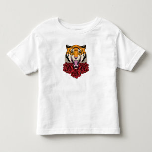T-shirt Pour Les Tous Petits Tigre avec Rose