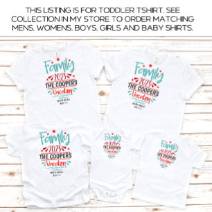 T-shirt Pour Les Tous Petits Toddler Famille Vacances Plage Été Personnalisé