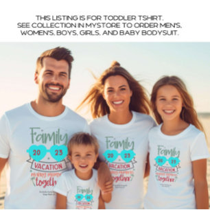 T-shirt Pour Les Tous Petits Toddler Famille Vacances Plage Été Personnalisé