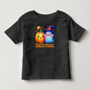 T-shirt Pour Les Tous Petits Toddler Halloween Citrouille Bat Ghost