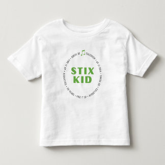 T-shirt Pour Les Tous Petits TODDLER - Stix Kid avant/arrière (couleurs blanche
