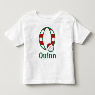 T-shirt Pour Les Tous Petits Toddler Stried Père Noël Christmas Shirt monogramm