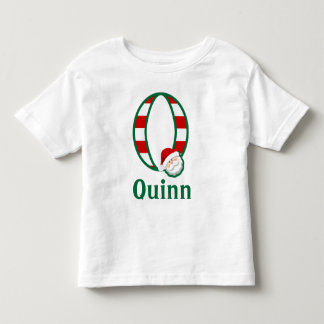 T-shirt Pour Les Tous Petits Toddler Stried Père Noël Christmas Shirt monogramm