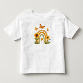 T-shirt Pour Les Tous Petits Ton aquarelle terreux bohème arc-en-ciel