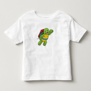 T-shirt Pour Les Tous Petits Tortue au volant avec fusée