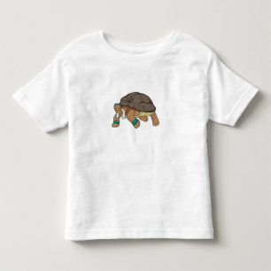 T-shirt Pour Les Tous Petits Tortue comme coureur avec serviette