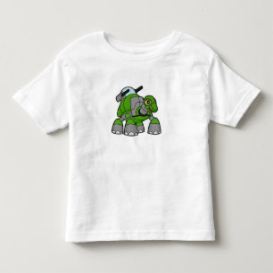 T-shirt Pour Les Tous Petits Tortue comme robot avec canons