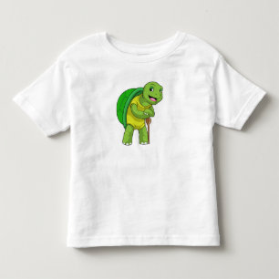 T-shirt Pour Les Tous Petits Tortue en tant que pensionné avec bâton de marche